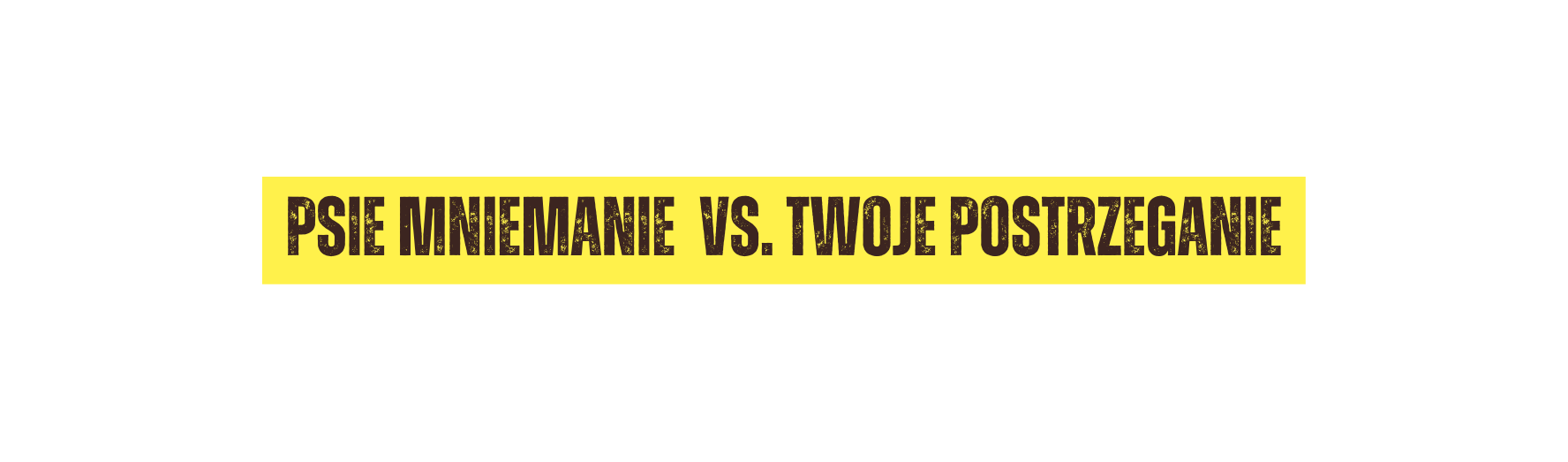 Psie MNIEMANIE vs twoje postrzeganie